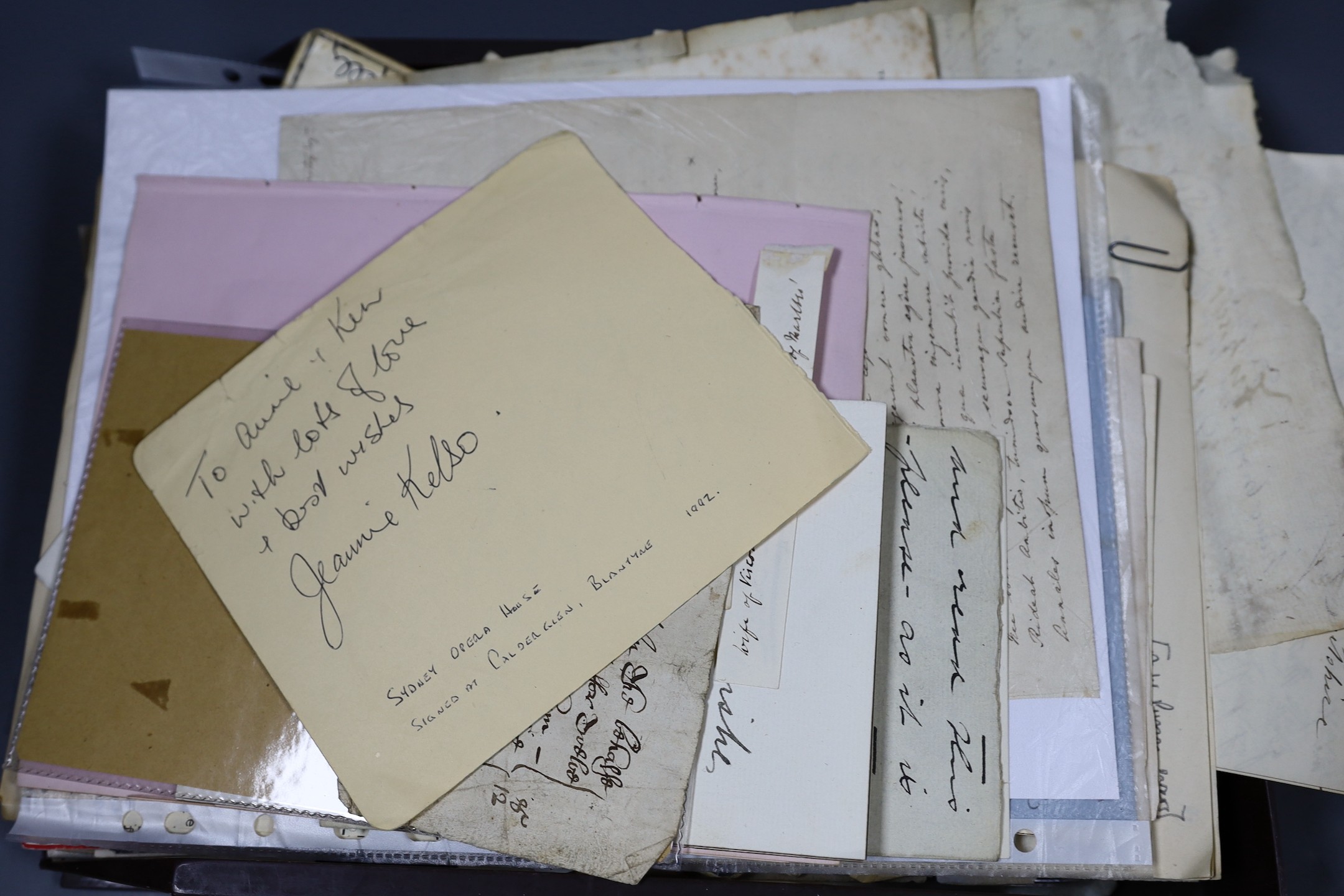 A quantity of mixed ephemera, to include dated letters from 1827 etc.